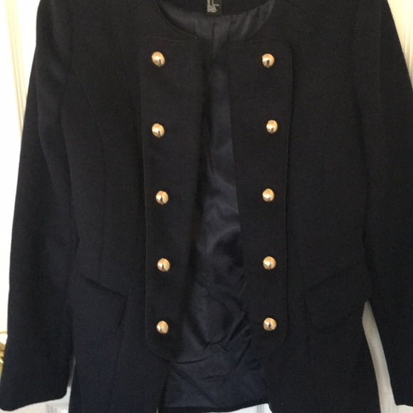 *NEW* “Forever 21,” navy blue coat with gold buttons; size small - Picture 3 of 9
